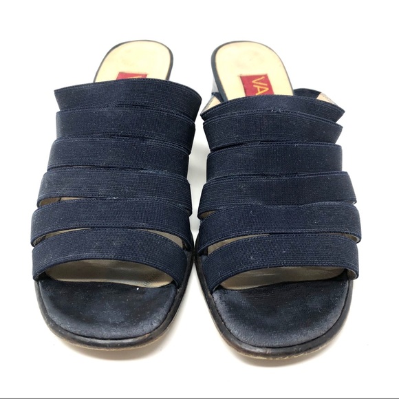 VAN ELI blue fabric slides - Picture 4 of 7